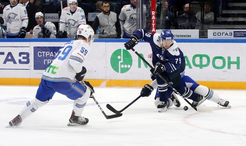 Столичный «Барыс» уступил на выезде московскому "Динамо» в овертайме