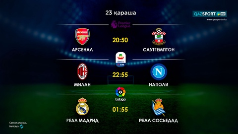 ФУТБОЛ. Программа футбольных матчей на сегодня