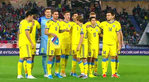 Сборная Казахстана по футболу уступила России в матче отборочного цикла EURO-2020