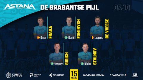 «Астана Pro Team» представила свой состав на «Стрелу Брабанта»