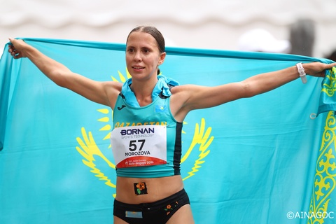 Кристина Морозова спорттық жүрістен XX жазғы Азия ойындарының күміс жүлдегері атанды