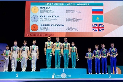 Қазақстандық жасөспірімдер спорттық акробатикадан ӘЧ күміс жүлдеге ие болды