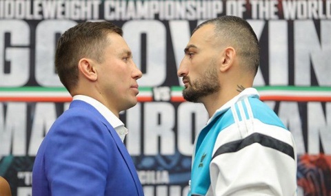 Головкин и Мартиросян провели дуэль взглядов перед боем