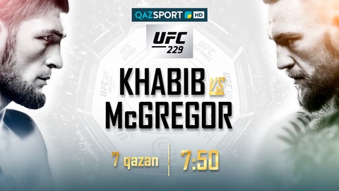 Бой Хабиб Нурмагомедов - Конор МакГрегор в прямом эфире покажет  телеканал  «QAZSPORT»!