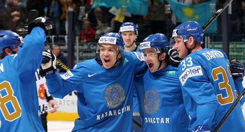 Хоккей.  Қазақстан - Латвия