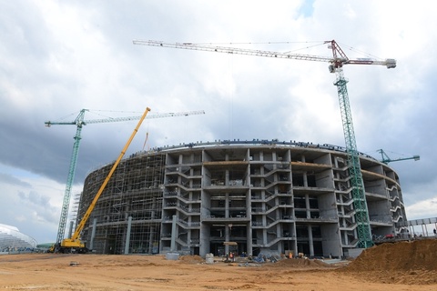 Астанада «Барыс» хоккей клубының жаңа стадионы салынуда (ФОТО)