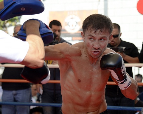 Головкин мен Рубио ашық жаттығу өткізді (ФОТО+ВИДЕО)