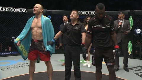 Қазақстандық спортшы 17 секундта қарсыласын нокаутқа түсіріп, ONE FC чемпионы атанды