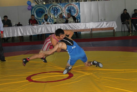 Еркін күрес біріншілігінде әскери қызметшілер жеңімпаз атанды