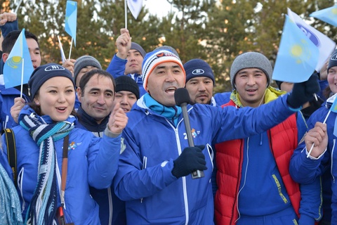 Астаналықтар Геннадий Головкиннің құрметіне ұйымдастырылған бұқаралық жүгіруге қатысты (ФОТО)