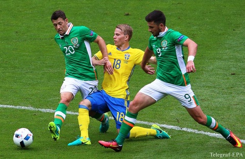 Еуро-2016. Ирландия мен Швеция тең түсті