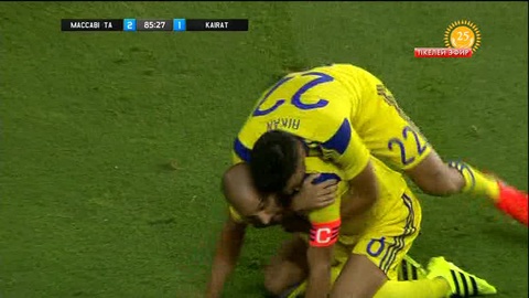 «Маккаби» тағы да алға шықты, есеп 2:1 (ВИДЕО)