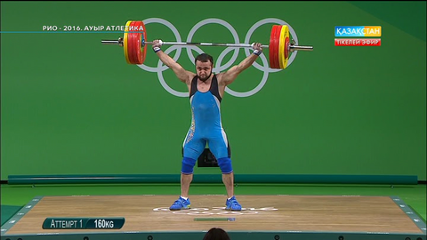 Нижат Рахимов Рио Олимпиадасында жұлқа көтеруден кейін үздік үштік қатарында