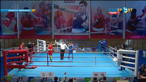 Бокстан Қазақстан чемпионаты: Шалқар Айқынбай (49кг) қарсыласы Махмұт Ерланнан (49кг) басым түсті