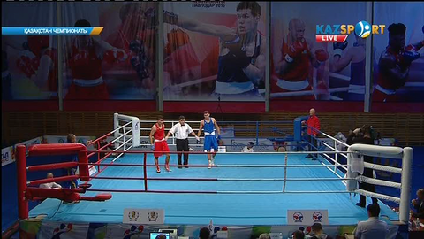 Бокстан Қазақстан чемпионаты: Сапарбай Айдаров (75 кг) тартысты жекпе-жекте өзінің келесі айналымда өнер көрсетуге лайықты екенін дәлелдеді (ВИДЕО)