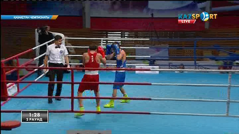 Бокстан Қазақстан чемпионаты: 56 кг. салмақ дәрежесінде финалда Қайрат Ералиев пен Нұрбол Қалжанов күш сынасады (ВИДЕО)