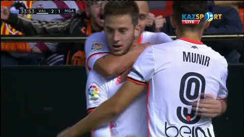 «Валенсия» - «Малага»: Альваро Медранның голы - 2:1 (ВИДЕО)