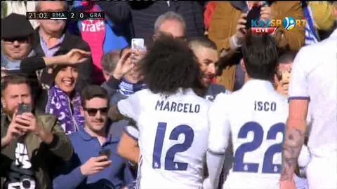 «Реал Мадрид» - «Гранада»: Бенземаның голы - 2:0 (ВИДЕО)