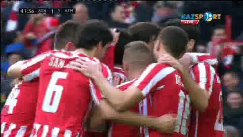 «Атлетик» - «Атлетико»: Иньиго Лекуэнің голы - 1:1 (ВИДЕО)