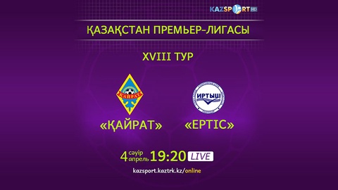 ҚПЛ. Бүгін «Қайрат» - «Ертіс» матчы тікелей эфирде