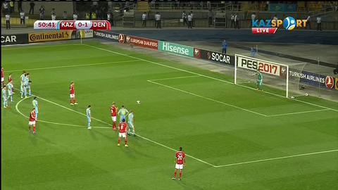 Қазақстан - Дания: Кристиан Эриксен пенальтиді дәл орындады - 0:2 (ВИДЕО)