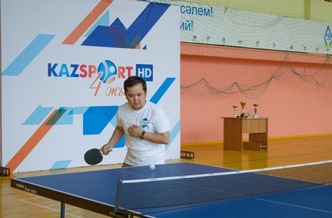 Kazsport» телеарнасының 4-жылдығына орай үстел теннисінен турнир өтті