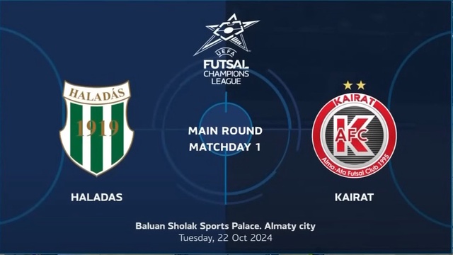 Шолу | Халадаш – Қайрат - 0:4 | Футзал | УЕФА Чемпиондар Лигасы | Негізгі кезең