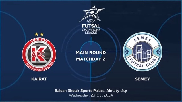 Шолу | Қайрат – Семей - 5:1 | Футзал | УЕФА Чемпиондар Лигасы | Негізгі кезең