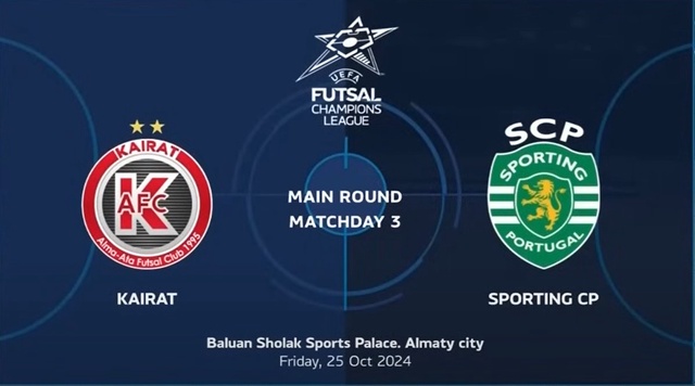 Шолу | Қайрат – Спортинг - 3:2 | Футзал | УЕФА Чемпиондар Лигасы | Негізгі кезең