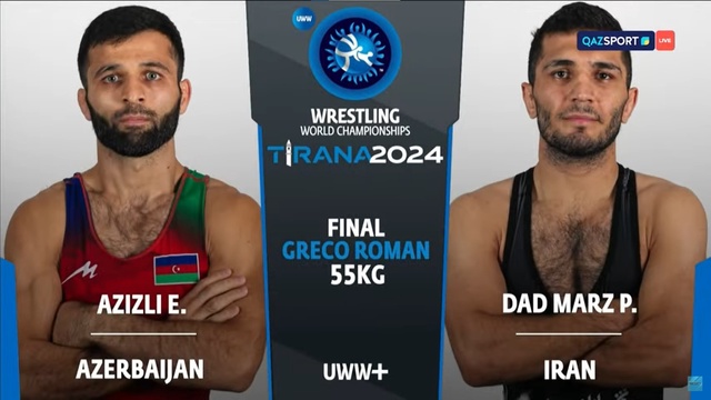 Азизли Эльдениз - Пуйа Дадмарз | Финал | Грек-рим күресі | 55 келі | Әлем чемпионаты