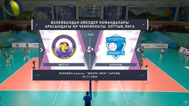 Шолу | Жетісу - Қуаныш | Волейбол | Ұлттық лига | Әйелдер