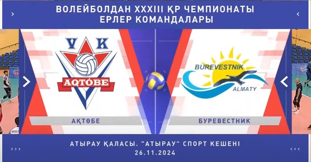 Шолу | Ақтөбе - Буревестник | Волейбол | Ұлттық лига | Ерлер