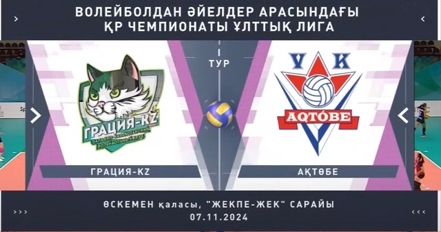 Шолу | Грация KZ - Ақтөбе | Волейбол | Ұлттық лига | Әйелдер