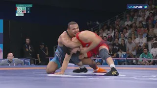 ХХХІІІ Жазғы Олимпиада Ойындары | Еркін күрес | 86 келі | Азамат Дәулетбеков – Аарон Брукс
