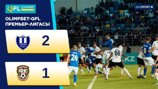 Ойынның шолуы | Тұран – Шахтер - 2:1 | Olimpbet QFL Премьер-Лигасы | ХХ тур