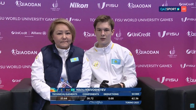 Никита Кривошеев | Универсиада | Фигурное катание. Короткая программа (мужчины)