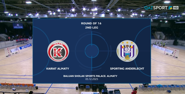 Кайрат — Андерлехт | Футзал | Лига Чемпионов | 1/8 финала | Ответный матч