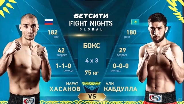 Али Кабдулла - Марат Хасанов | Профессиональный бокс
