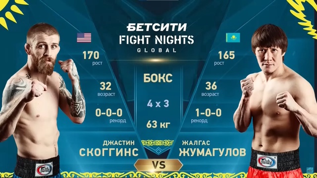 Жалғас Жұмағұлов - Джастин Скоггинс | Профессиональный бокс