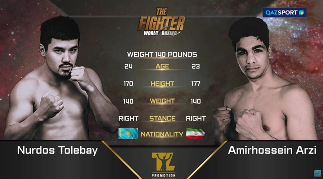 Нурдос Толебай - Амирхоссейн Арзи І Профессиональный бокс