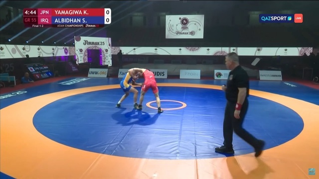Ямагиуа.К - Альбидхан.С І Греко-римская борьба І Финал І 55 келі І Чемпионат Азии