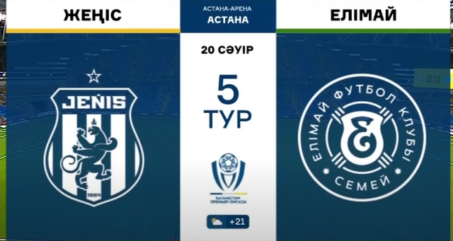 Жеңіс - Елімай І Казахстанская Премьер-лига І V тур