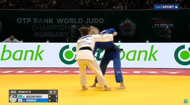 Дзюдо | Абиба Абужакынова — Марина Воробьёва | Чемпионат мира | 1/16 финала | 48 кг