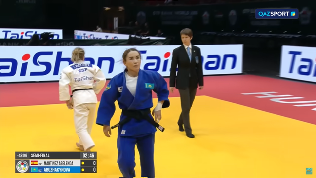 Дзюдо | Әбиба Әбужақынова — Лаура Мартинес Абеленда | Чемпионат мира | 1/2 | 48 кг