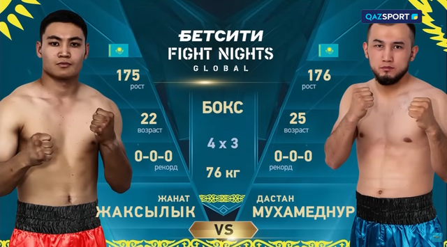 Жанат Жақсылық — Дастан Мұхамеднұр | Профессиональный бокс