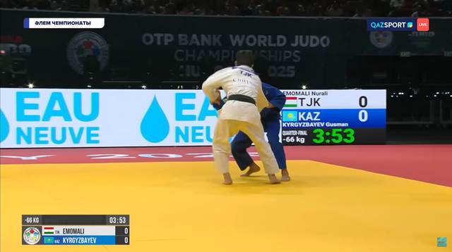 Дзюдо | Ғұсман Қырғызбаев — Нурали Эмомали | Чемпионат мира | 1/4 финала | 66 кг