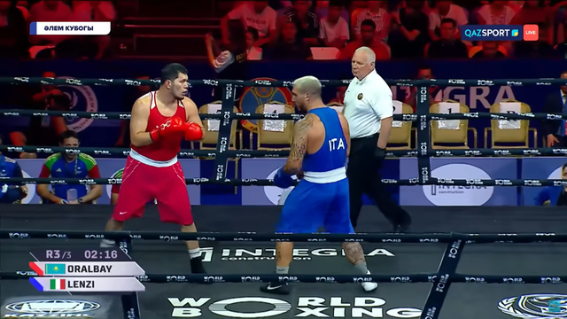 Айбек Оралбай – Диего Лензи | Бокс | Кубок мира по боксу | +90 кг | 1/4 финала