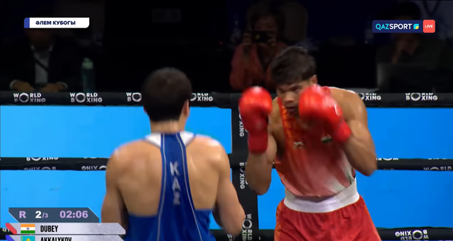 Сабыржан Аккалыкев – Нихил Дубей | Бокс | Кубок мира по боксу | 75 кг | 1/2 финала