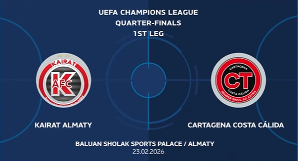 Кайрат — Картахена | Футзал | Лига чемпионов | 1/4 финала | Первый матч