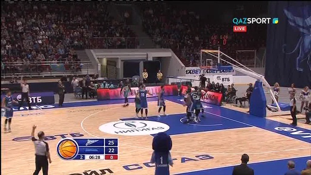 Баскетбол. Единая Лига ВТБ. «ЗЕНИТ» (Россия) – «АСТАНА» (Казахстан)